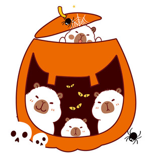 南瓜中的可爱动物们