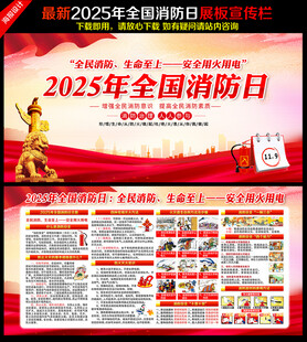 消防安全知识教育宣传栏展板
