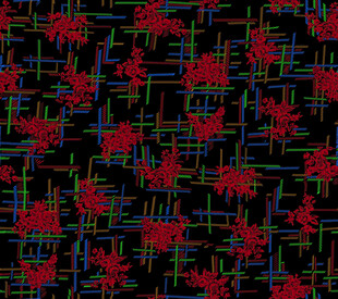 抽象线条数码印花
