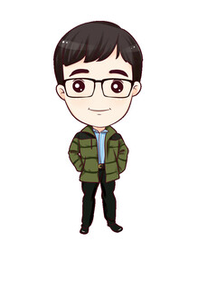 戴眼镜的卡通男士头像精细图层