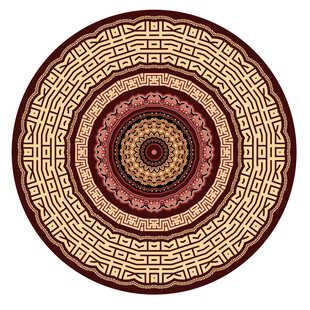 圆形复古精美花纹