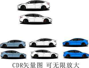 汽车手绘矢量图