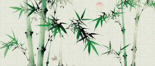水墨竹子背景