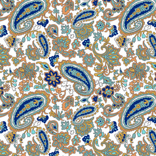 复古佩斯利花纹图案