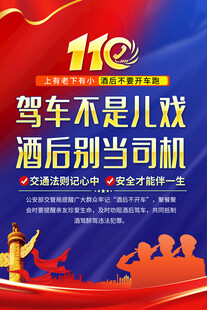 预防酒驾交通安全宣传海报