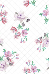水彩花卉图案背景图