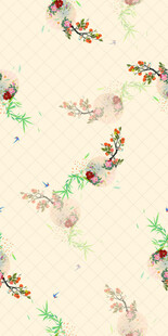 花卉水彩图案纹理背景