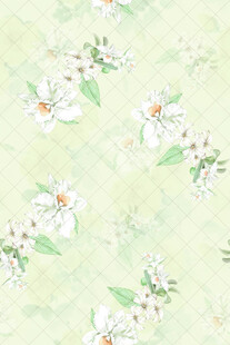 淡绿色花卉背景图案
