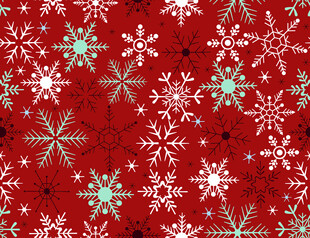 红色雪花圣诞图案背景