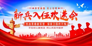 新兵入伍欢送会宣传海报