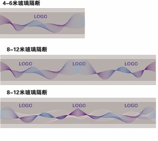 波纹装饰玻璃膜动感线条玻璃贴