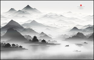 水墨山水画