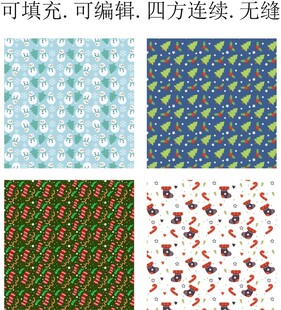 趣味圣诞图案  雪人  圣诞树