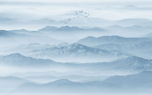 远山近水水墨画