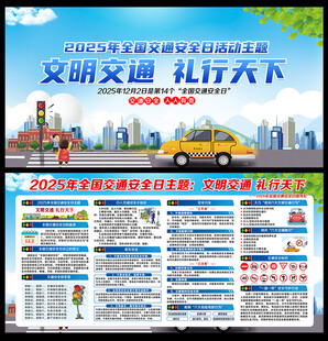 2025年全国交通安全日展板