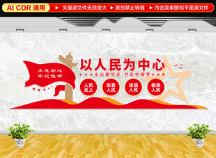 以人民为中心党建标语文化墙