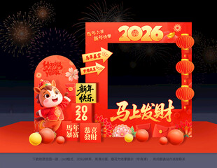 2026马年拍照框