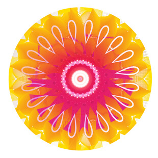 绚丽多彩圆形曼陀罗图案