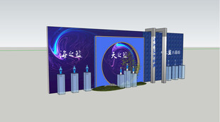 梦幻紫色舞台场景设计