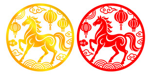 2026马年窗花剪纸