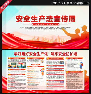安全生产法宣传周展板
