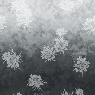 灰白花卉纹理图案