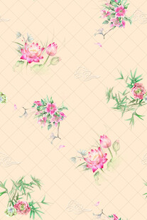花卉图案背景纹理