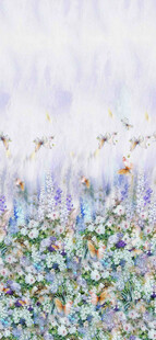 梦幻蝴蝶彩色花卉背景图