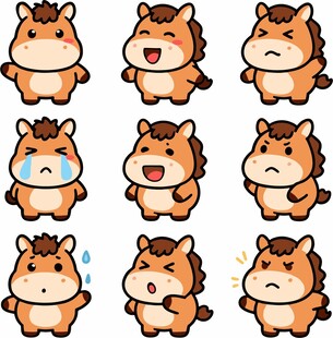 可爱小马表情包集合