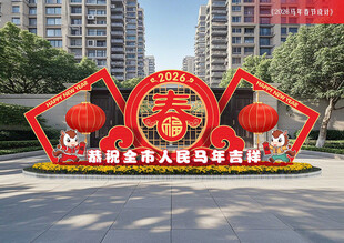 马年春节雕塑