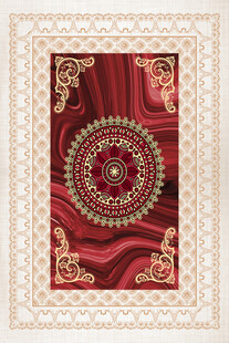 精美红色花纹地毯图案