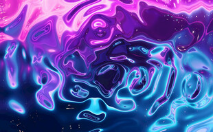 梦幻炫彩抽象流体图案