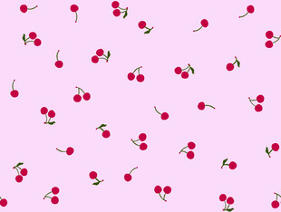 粉色背景樱桃图案纹理