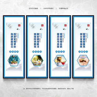 创建文明单位 宣传展板