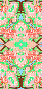 多彩花卉几何图案纹理