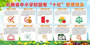 云南省中小学校园餐十化管理规定