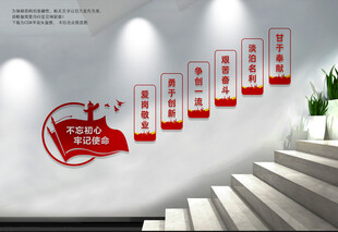 企业党建楼梯文化墙