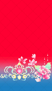 多彩花卉装饰背景图