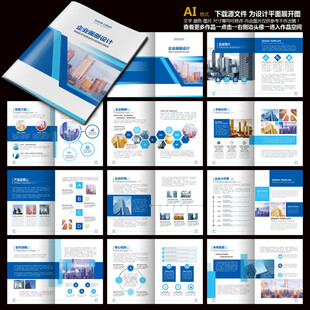 蓝色宣传册