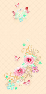 中式花卉刺绣图案设计