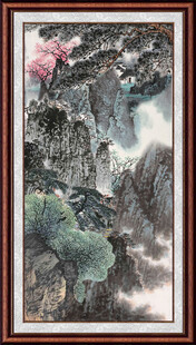 竖幅山水画