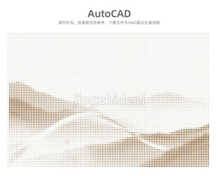 简约CAD风格山水背景图