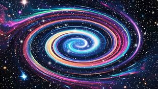 唯美梦幻炫彩绚丽星空旋涡