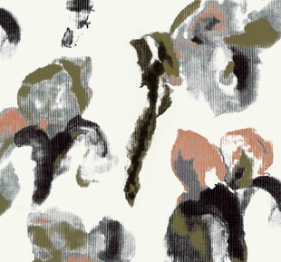 抽象水墨风花卉图案