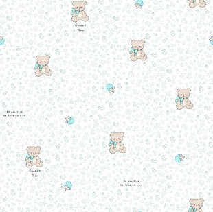 小熊图案可爱卡通背景图