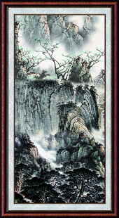 竖幅山水画