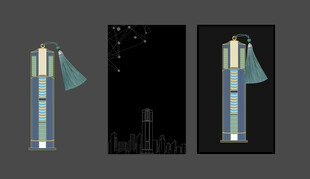 厦门国际银行北京分行矢量图