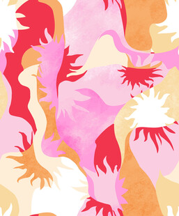 抽象多彩花卉图案背景