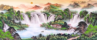 山水国画风景图