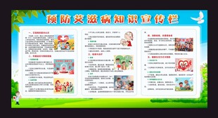 预防艾滋病知识宣传栏